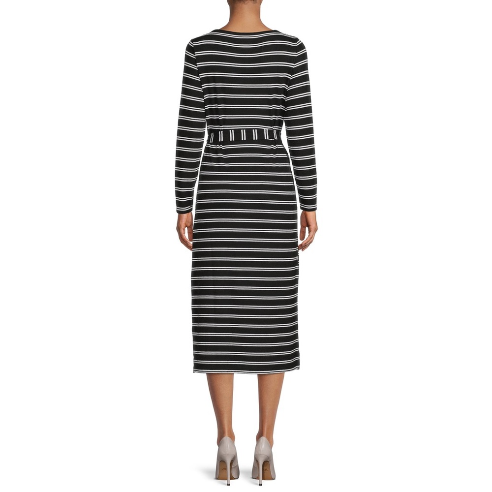 TIME and TRUtm dress midi dress size M black and white color - Picture 9 of 10